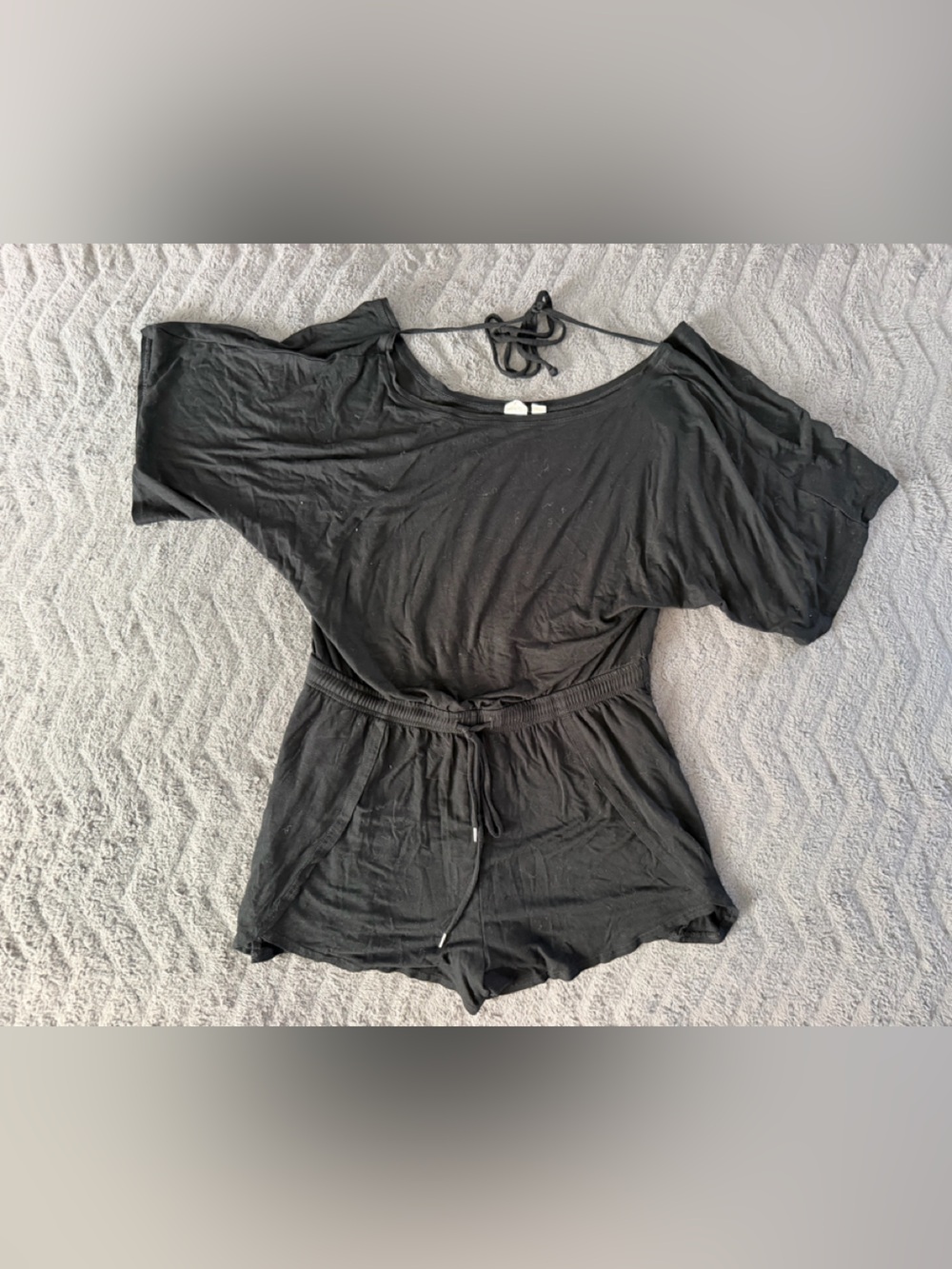GAP Black Casual boatneck romper shorts